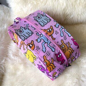 NWOT Baggu 3D Zip Pouch Large - Keith Haring Pets